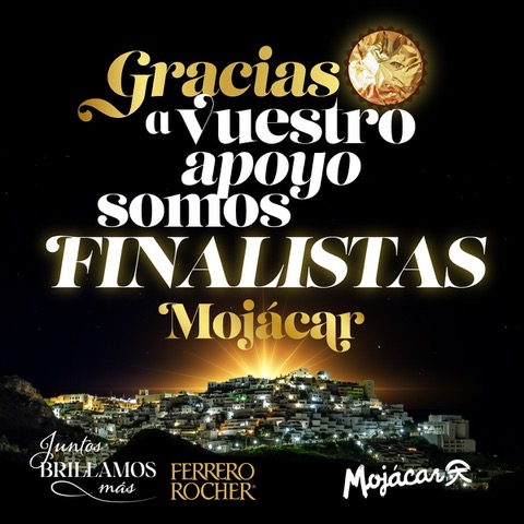 Mojácar ya es finalista del concurso “Juntos brillamos más” que organiza la conocida marca de bombones Ferrero Rocher para estas navidades de 2022. 