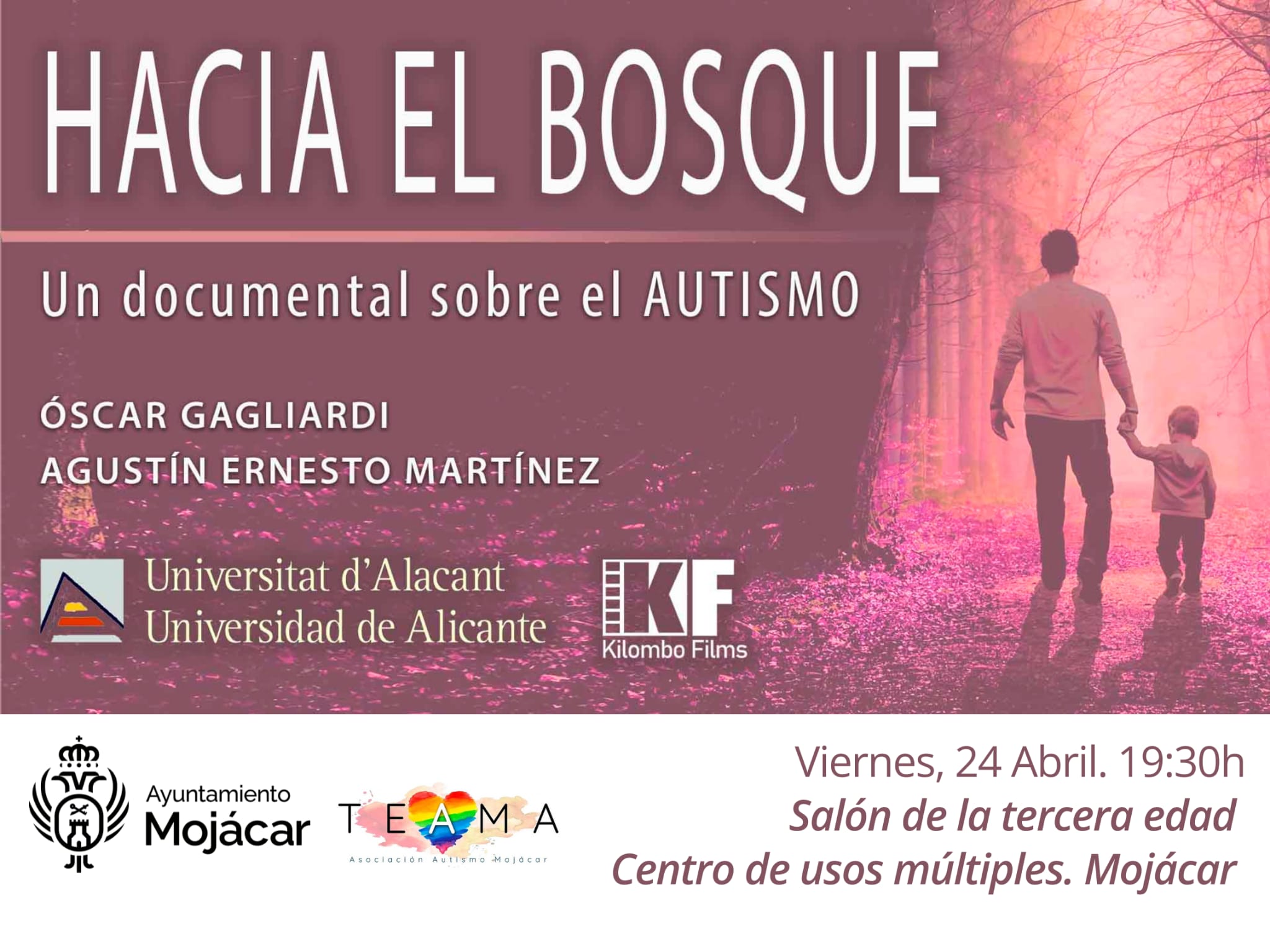 The Mayor of Mojácar, Francisco García Cerdá, highlights Mojácar Councill's ongoing commitment to visibility and social inclusion, inviting residents and visitors to attend the screening of the documentary “Hacia el bosque” (Towards the forest)